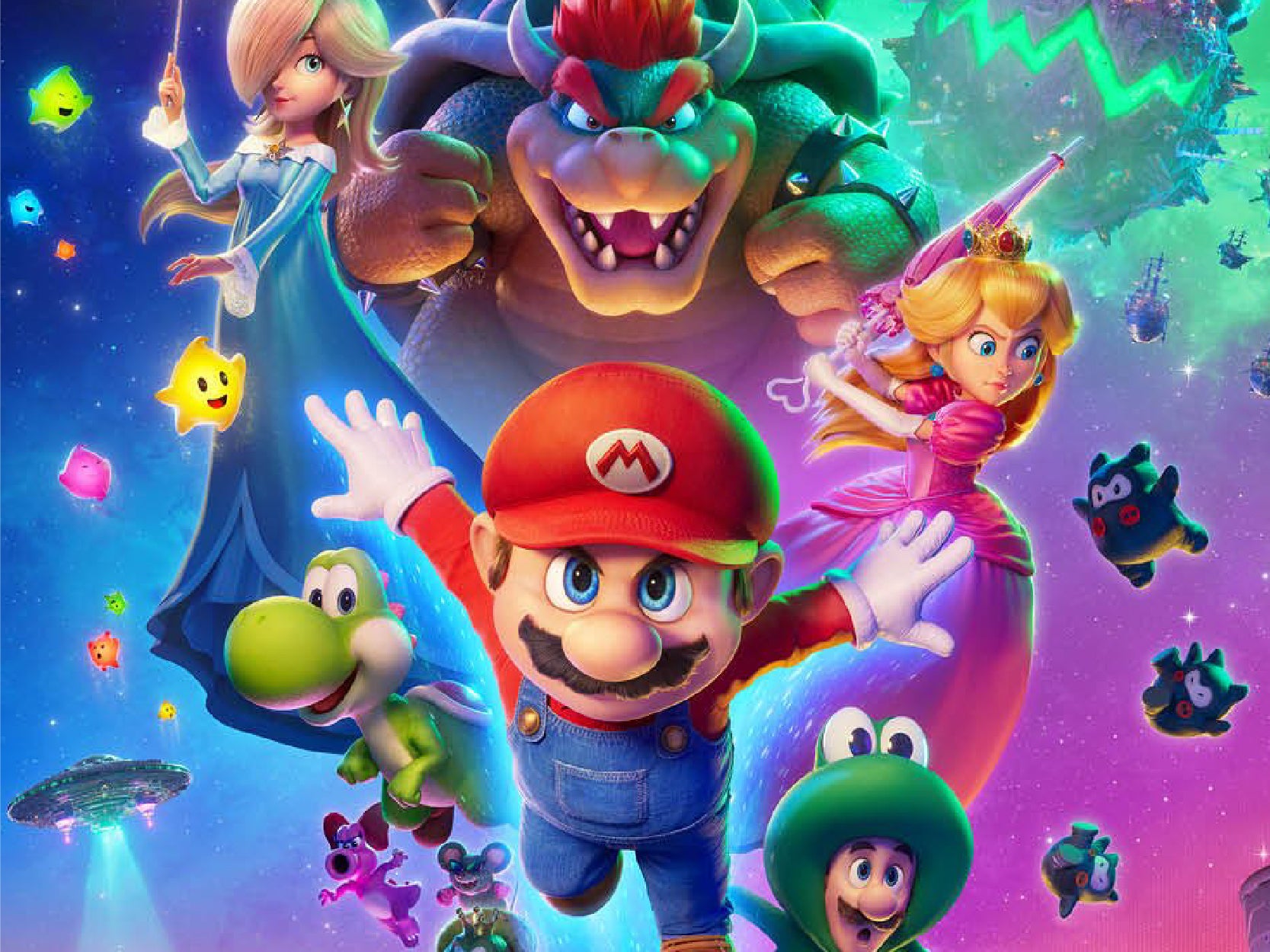 A promotional image for the Super Mario Galaxy Movie