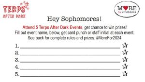 Sophomore Event Card